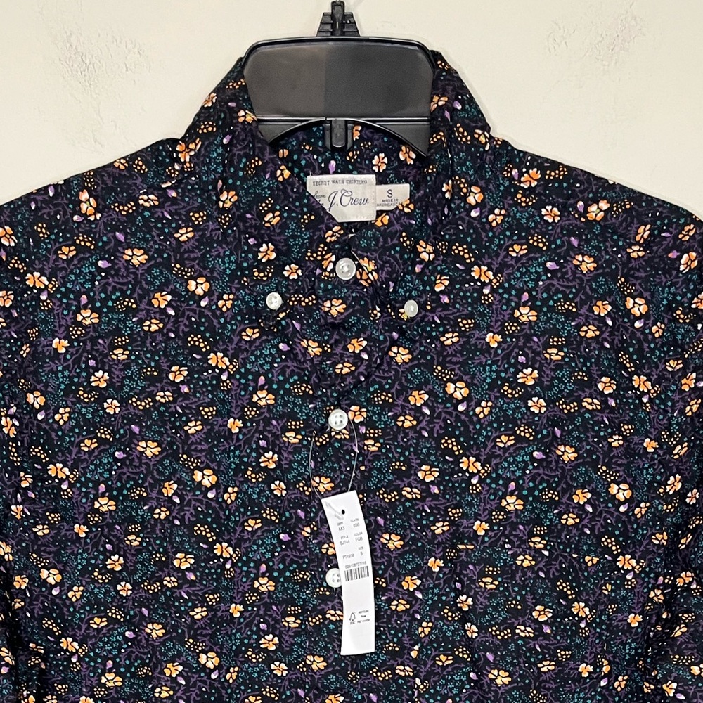 NWT J.Crew 100s 2 Ply Yarns Secret Wash Shirting Slim Size Small - Picture 2 of 10